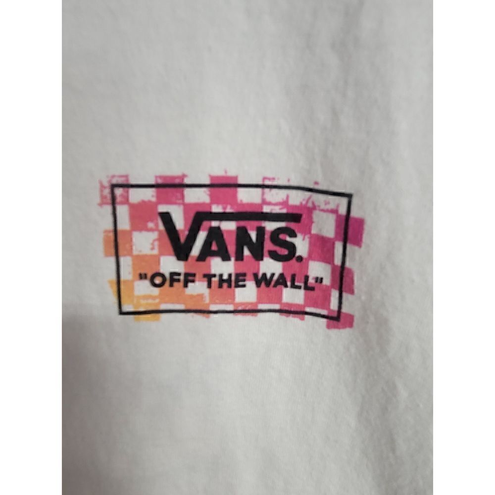 White Vans T-shirt Size Large #A60